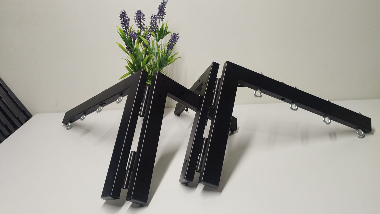 TENDEDERO PLEGABLE DE PARED NEGRO 4 CUERDAS