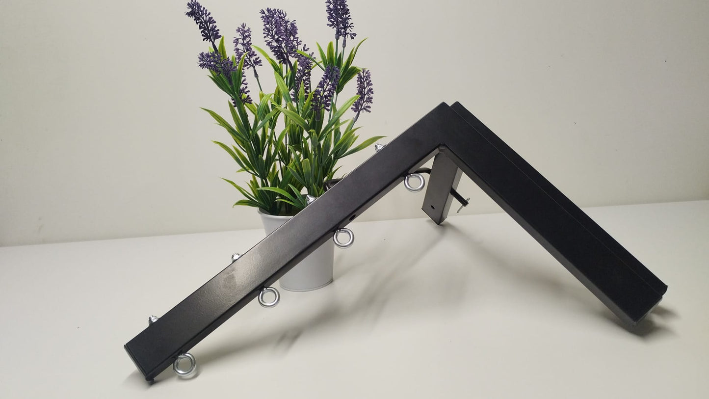 TENDEDERO PLEGABLE DE PARED NEGRO 4 CUERDAS