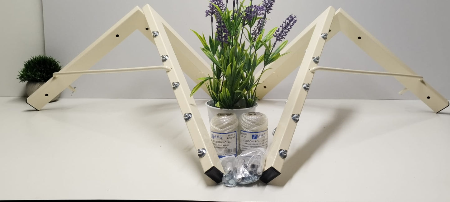 TENDEDERO PLEGABLE DE PARED  5 CUERDAS