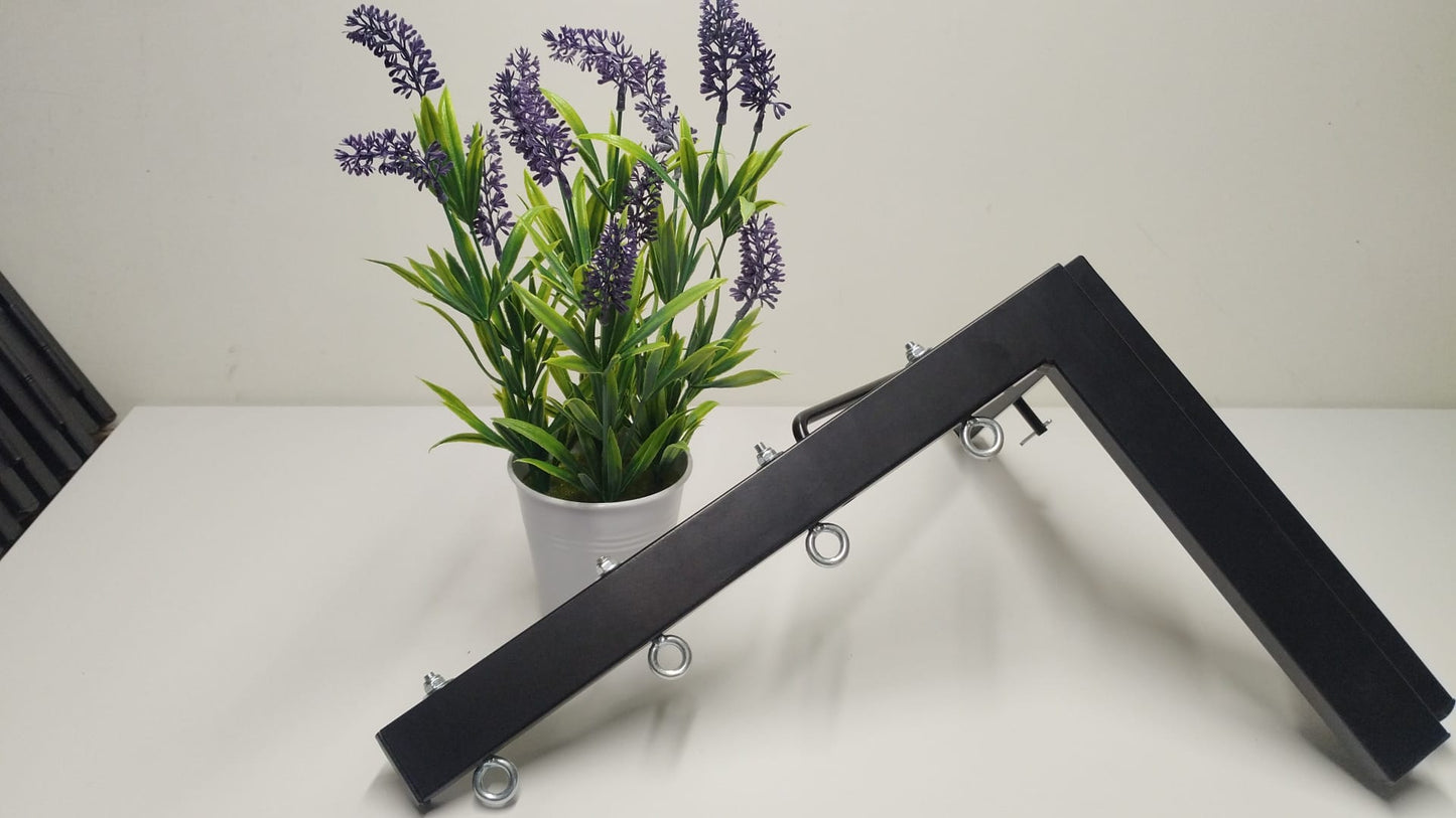 TENDEDERO PLEGABLE DE PARED NEGRO 4 CUERDAS