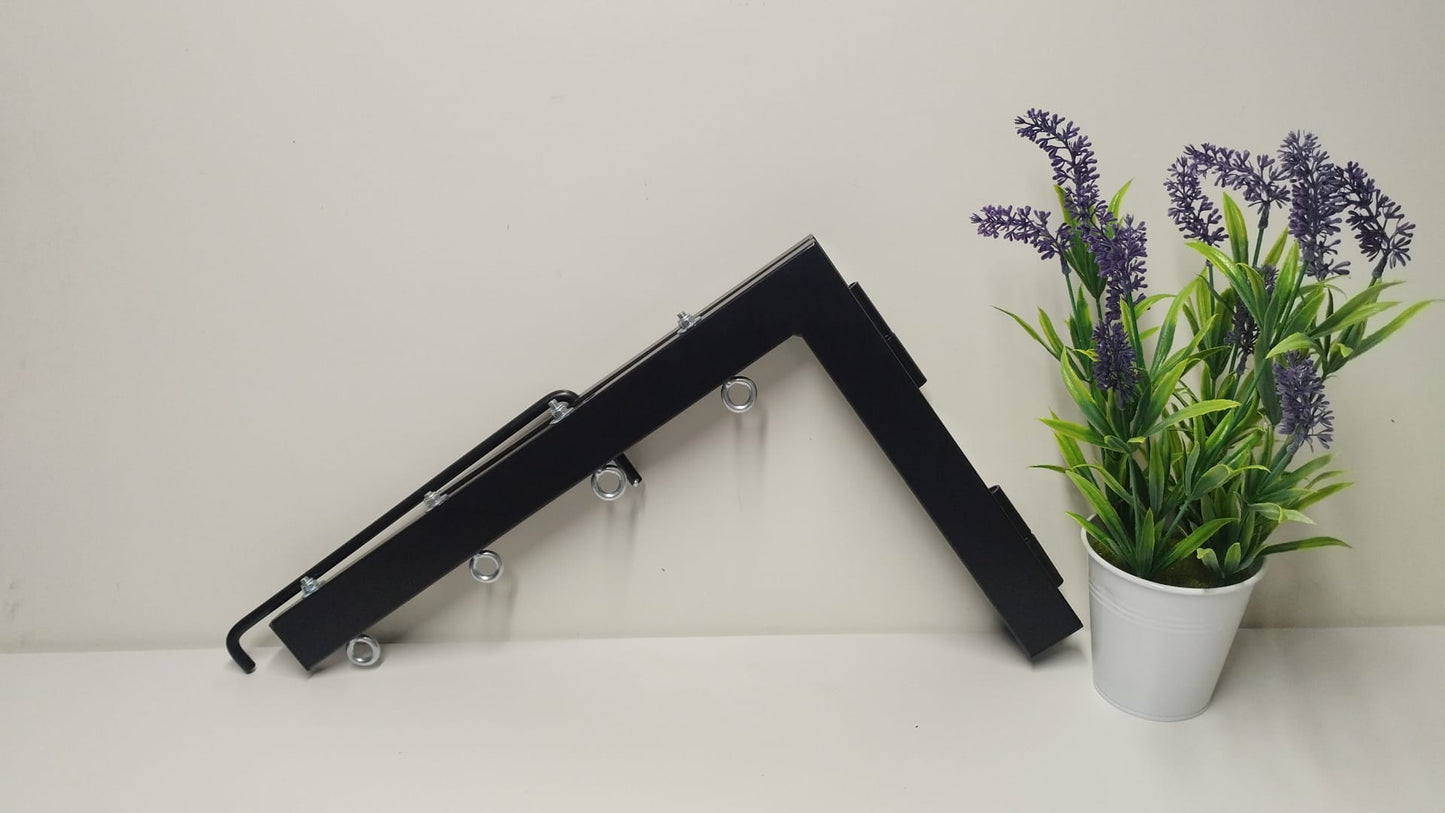 TENDEDERO PLEGABLE DE PARED NEGRO 4 CUERDAS