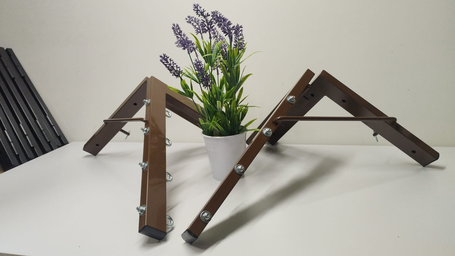 TENDEDERO PLEGABLE DE PARED MARRON 4 CUERDAS