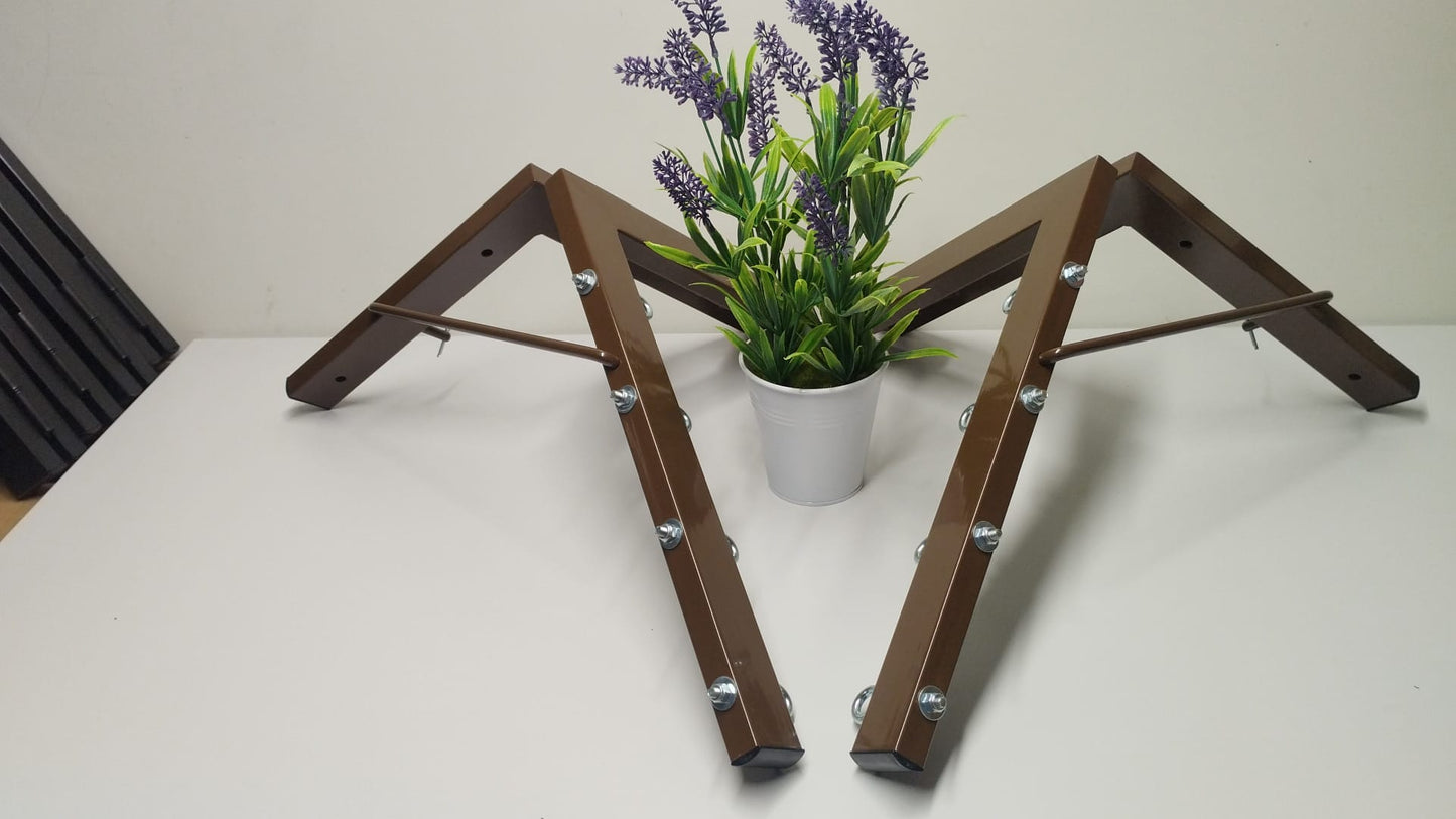 TENDEDERO PLEGABLE DE PARED MARRON 4 CUERDAS