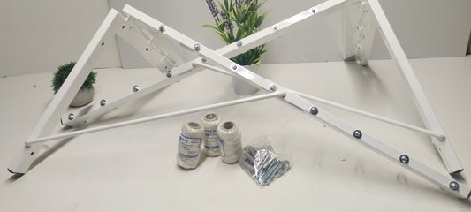 TENDEDERO PLEGABLE DE PARED 8 CUERDAS  BLANCO